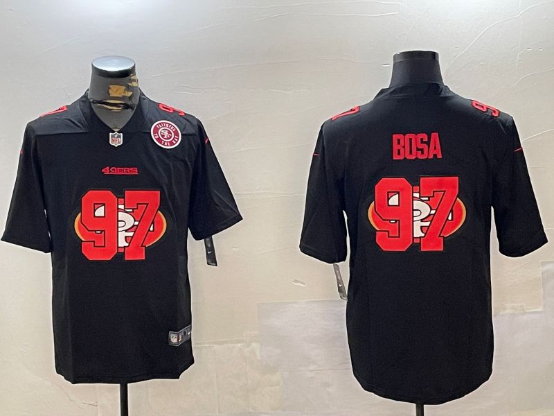 Men San Francisco 49ers #97 Bosa Black Fashion 2024 Nike Limited NFL Jersey style 6